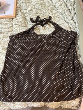 Liz Claiborne Brown Polka Dot Halter Camisole